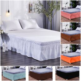 Bedding sets Solid Pure Coloured Bed Skirt American Style Elastic King Size Bedspread Sets Product for Home el Cholchas 230615