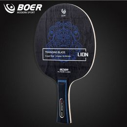 Table Tennis Raquets Boer Lion Blade 52 Wood Ping Pong Good for Attack with Fine Control 230616