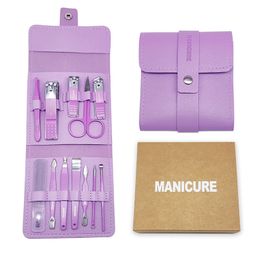 Callus Shavers CHUNSHU 12Pcs Profissional Pedicure Nail Clipper Tools Kit Nail Cutter Scissor Portable Travel Case Stainless Steel Curve Edge 3 230616