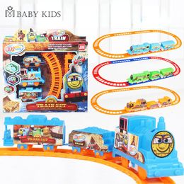 ElectricRC Track Kids DIY Electric Train Set Cartoon Variety Puzzle Assembled Rail Car Toys Fit for Train Railway Track Toys for Children Gifts 230616