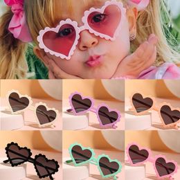 Sunglasses Sun Protection Kids Girl Heart Shaped Colourful Vintage Cute Baby Eyewear For Party Beach Travel PographySunglasses