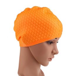 Bikinis Set Swimming Caps Classic Long Hair Hat Drape Flexible Women Bathing Cap Ear Protect