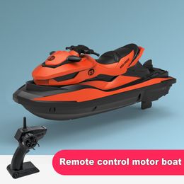 ElectricRC Boats RC boat motorboat speedboat 24G remote control high speed ship chargeable waterproof vessel water game gift for children boys 230616