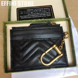 Newest Designer Credit Card Holder Mini Wallet Case Bags Zipper Coin Purse Fashion Luxury Genuine Leather Women and Men Cardholder246K