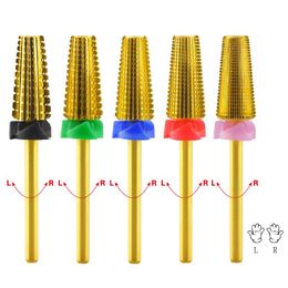 Nail Art Equipment 5 IN 1 Carbide nail drill bits Two-way milling cutter nail art machine Equipment Accessory electric nail file 230616