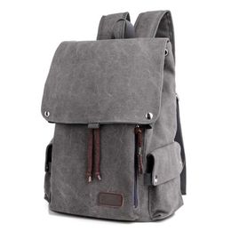 2023 Korean Casual Backpack Canvas Men's Travel Fashion Student Book Computer Bag swiss gear shoulder bags