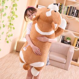 Plush Dolls 60100cm Cute Corgi Dog Toy Stuffed Soft Animal Shiba Inu Chai Pillow Cartoon Christmas Gift for Kids Children Girls 230617