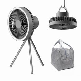 Other Home Garden 10000mAh USB Tripod Camping Fan With Power Bank Light Rechargeable Desktop Portable Circulator Wireless Ceiling Electric 230616