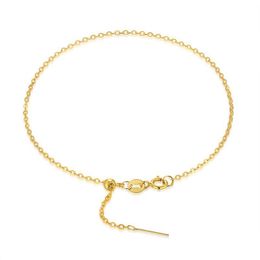 Anklets Nymph Genuine 18K Anklet Pure Au750 Yellow White Rose Gold Fine Jewellery For Women Luxury Gift J500 Drop Delivery Dhgarden Dh7Zi