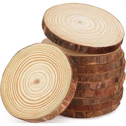 Craft Tools Natural Pine Wood Slices Diy Unfinished Kit Predrilled With Hole Circles Arts Party Christmas Ornaments Drop Delivery Ho Dhmjs