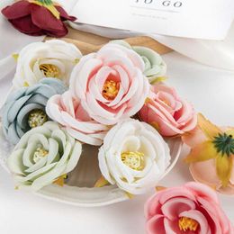 Dried Flowers 100Pcs Artificial Christmas Garland Wedding Garden Roses Home Accessories Decor Scrapbook Diy Candy Box Fake Plants