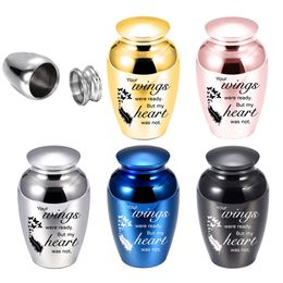 Pet Memorial Urns for Dog or Cat Ashes, 2.55 Inches Stainless Steel Cremation Urn, Pet Paw Print Keepsake Urn for Ashes - Your Wing were ready But my heart was not