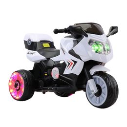 Children's Electric Motorcycle Baby Tricycle Toy Car Off-road Charging 2-8 Year Old Riding Toy Tricycle For Kid With Music Light