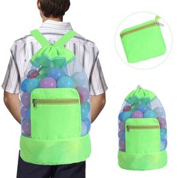 Outdoor Bags Portable Beach Bag Foldable Mesh Swimming for Children Toys Basket Storage Kids Dry Sack 230617