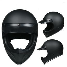 Motorcycle Helmets Vintage Riding Full Face Casque Moto Racing Motocross Motorbike Dirt Bike DOT Motocicleta Adults Man