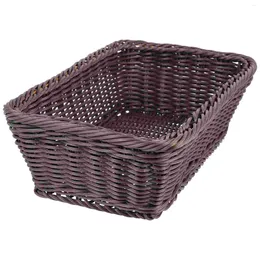 Dinnerware Sets Bread Basket Chic Imitation Woven Fruit Holder Plastic Baskets Tabletop