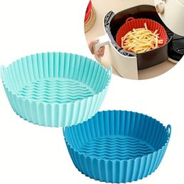 3pcs 8.5 Inch Air Fryer Silicone Pot, Food Safe Air Fryers Liner, Reusable Air Fryers Baking Oven Accessories, Kitchen Accessories