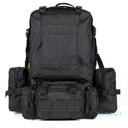 Tactical 50L 4 in 1 Molle Backpack Waterproof Military Rucksack Hiking Camping Outdoor Travel Climbing Army Men's Bag Backpac266z