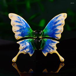 Brooches Enamel Colorful Butterfly Brooch Atmospheric Insect Accessories Corsage Cubic Zircon Coat Skirt Clothing Ornament For Women