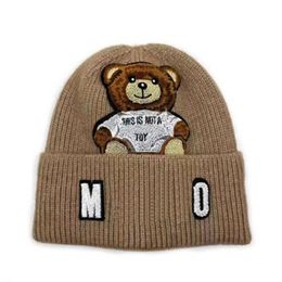 Men Women Knitted Hats Designer Skull Caps Cute Bear Beanie Cap Winter Style Thicken Warm Beanies6383548210T