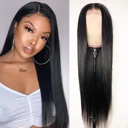 250 Density Hd Straight Lace Front Human Hair Wig 30 34 Inch 13x4 Lace Frontal Pre Plucked Brazilian Hair Wigs For Black Women