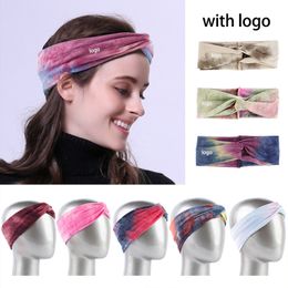 Yoga Hair Bands With Fashion Tie Dye Colourful Yoga Headband Sports Headband Women Antiperspirant Fitness Headband Cycling Quick Dry Bandana 230617