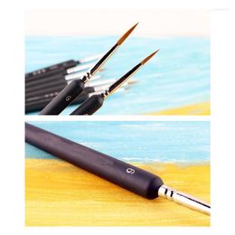 Nail Art Kits /set Brush Pencil Drawing Line Pen Dotting Kit Black Professional Fine Plastic Paint Manicure Tool