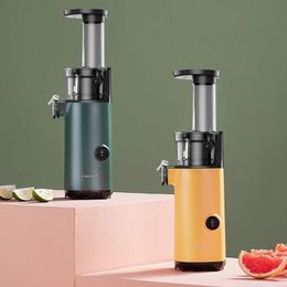 Juicers Mini Slow Juicer Screw Cold Press Extractor Electric Fruit Vegetable Machine Household Slag Juice Separation 230616