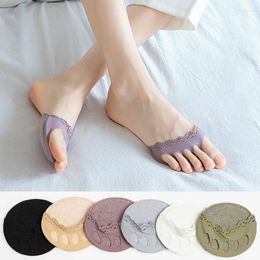 Women Socks 5 Pairs Forefoot Pads High Heels Half Insoles Toes Insole Foot Care Calluses Corns Pain Absorbs Toe Pad