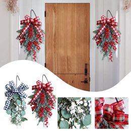Decorative Flowers Door Wall Flat Fall Leaves 1PC Decor Garland Window Wreath Hanging Front Wedding Party Home