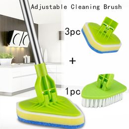 Cleaning Brushes Adjustable Dusting Brush Set Window Cleaner Tools Scrub Household Wiper Sponge Bathroom Kitchen 230617