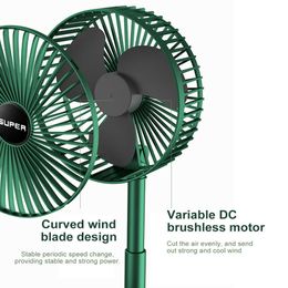 Electric Fans Portable Electric Outdoor Camping Mini USB Rechargeable Home Gear Telescopic Ceiling For Office