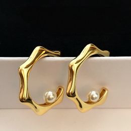 New designed Arc De Triomphe EARRING IN BRASS Diamond Earrings French Vintage WOMEN EAR HOOPS Designer Jewellery ER90288RE