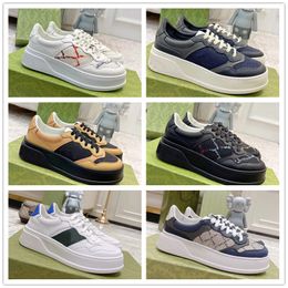 High Quality Interlocking Sneakers Shoes Men Women Runner Sports Lace Up Embroidered Chunky Rubber Soles Platform Trainers Couple Skateboard Walking EU35-46