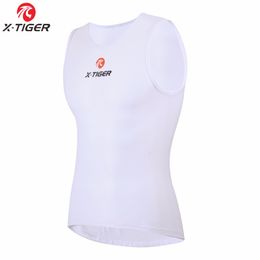 Cycling Shirts Tops X-Tiger Men's Cool Mesh Vest Breathable Cycling Jerseys Bike Short Sleeveless Jersey Bicycle Compress Base Layer Vest Underwear 230616