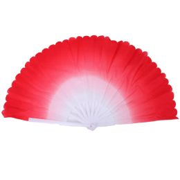 factory outlet Dance Fans Fashion Gradient Colour Chinese Real Silk Dance Veil Fan KungFu Belly Dancing Fans For Wedding Party Gift Favour Or Stage Show