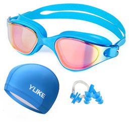 goggles Swim Goggles Swimming Glasses Antifog Waterproof Earplug Pool Equipment for Men Women Kids Adult Sports Diving 230617