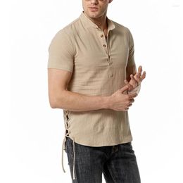 Men's Casual Shirts 2023 Men's Short-sleeved Shirt Summer Fashion Cotton Personality Men Clothing