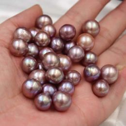 New DIY Beads Unusual High Lustre Freshwater Pear Purple Baroque Edison Natural Big Pearl Loose Beads of Pearl Accessories Wholesale