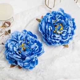 Dried Flowers 15CM Silk Peony Head Wedding Decoration Home Bridal Accessories Clearance Christmas Wreath Artificial for Scrapbook