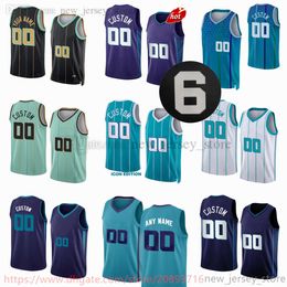 Custom New Season Printed Basketball Jerseys 1 LaMelo Ball 20 Gordon Hayward James Bouknight Mark Williams Terry Rozier Kelly Oubre Jr. Mason Plumlee Jerseys 6 patch