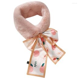 Scarves Fashion Neck Women's Winter Fur Collar With Ribbon Small Scarf Keep Warm For Students Lovely