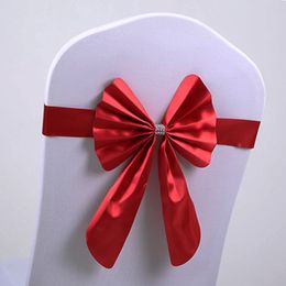 Sashes 1050pcs Chair Sashes Knot Ribbons Bows for Events Mariage Decor Wedding Decoration Banquet Christmas Belt Back Covers Outside 230616