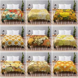 Blanket blankets Sofa throw blanket fleece blanket cooling blanket decorative bed blankets sunflower flower yellow R230617