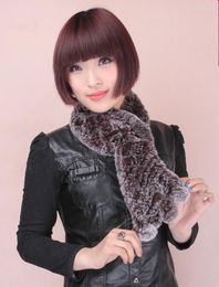 Scarves Female Fur Scarf Autumn Arrival 4 Color Natural Rex Winter Ladies Black Wraps F572