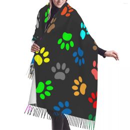 Scarves Colorful Animal Prints Scarf Winter Long Large Tassel Soft Wrap Pashmina