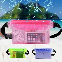 Outdoor Bags Waterproof Swimming Bag Skiing Drifting Diving Shoulder Waist Pack Underwater Mobile Phone For Beach Boat water Sports 230617