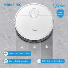 Vacuums Midea I5C Robot Vacuum Cleaner Mop Wet and Dry 4000PA Smart Washing Wireless Electric Water Tank 230616