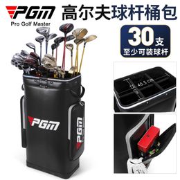 Golf Bags PGM Large Capacity Can Hold 30 Clubs Barrel Wrapped PU Bag Waterproof Club Trial Will Be A Display Stand 230616