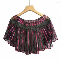 Scarves Women's Glittering 1920s Shawl Sequin Beaded Wedding Cape Bolero Evening Wrap Sunscreen Capelet Champagne/Rose/Gold/Silver